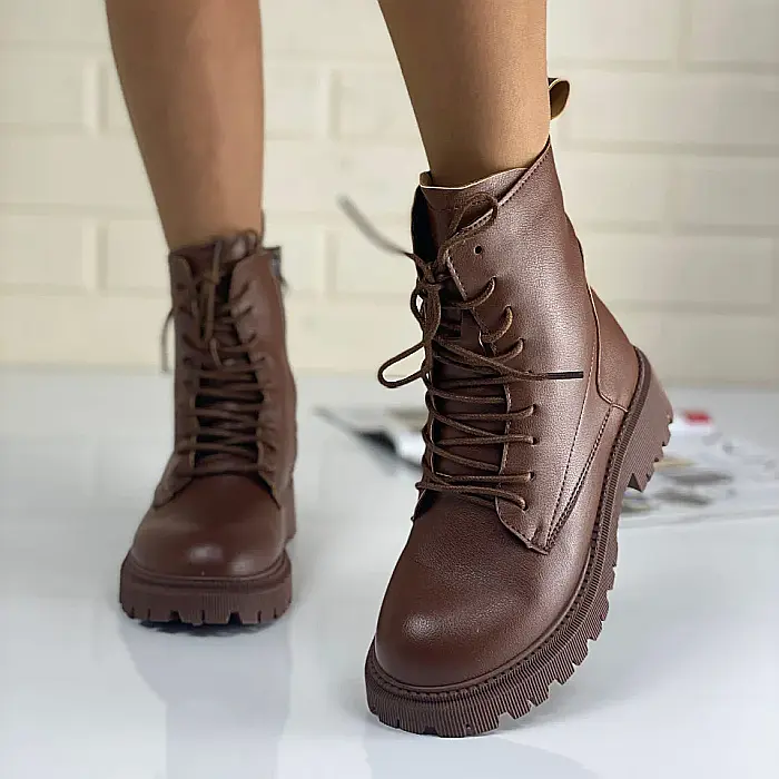 Ghete Dama Mbrands imblanite, culoare maro [3]