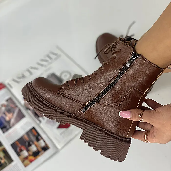 Ghete Dama Mbrands imblanite, culoare maro [4]