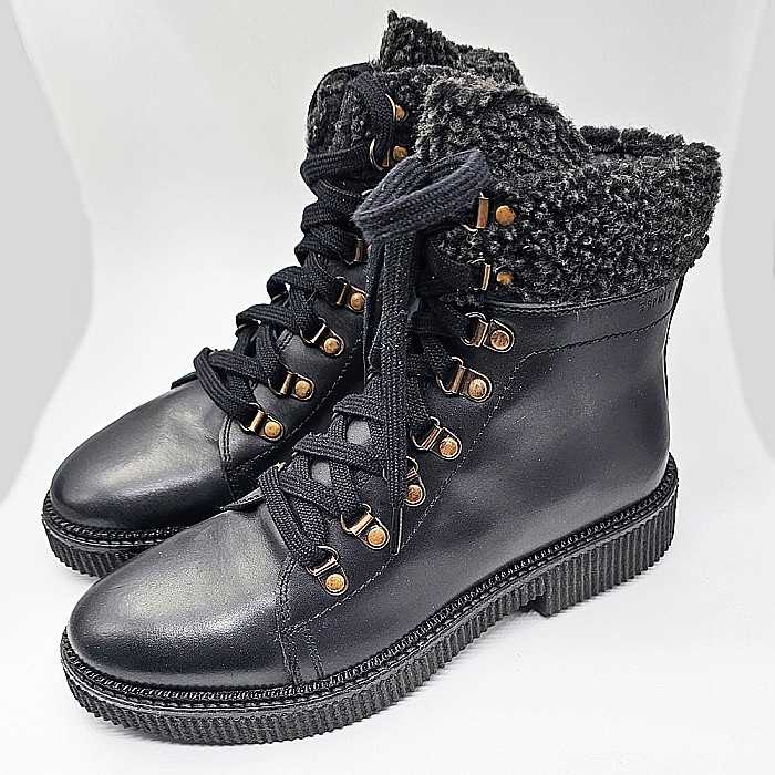 Ghete imblanite ESPRIT 108EK1W007, masura 39, culoare negru, piele naturala [3]