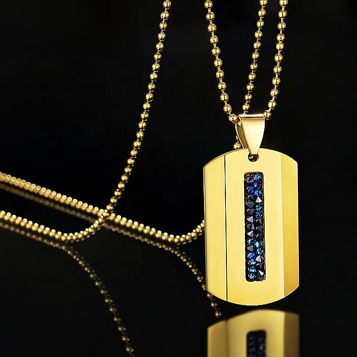 Medalion fashion military cu cristale barbatesc MBrands Dog Tag [4]