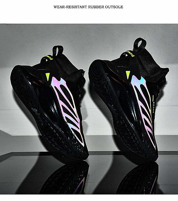 Pantofi sport baschet HI Tops MBrands , dungi fosforescente [3]