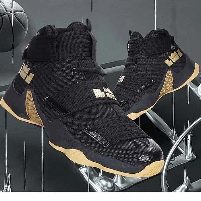 Pantofi sport baschet HI Tops MBrands , negru cu galben [4]