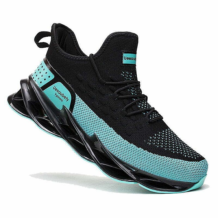 Sneakers Barbati Mbrands cu talpa flexibila, verde cu negru [2]