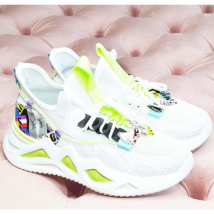 Pantofi sport MBrands barbati, talpa masiva, brant moale, alb [6]