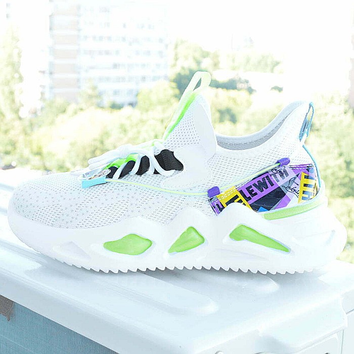 Pantofi sport MBrands barbati, talpa masiva, brant moale, alb [4]