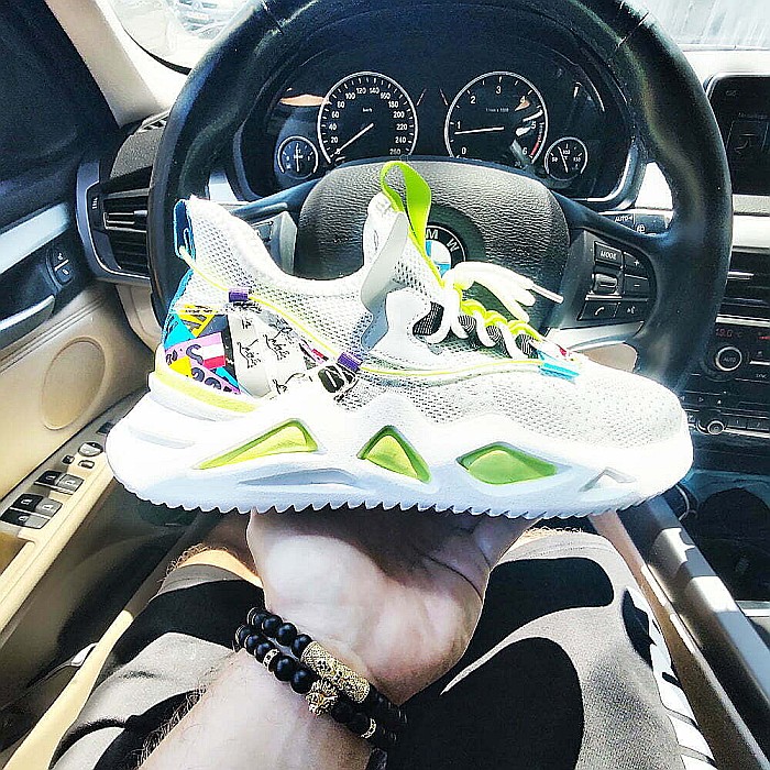 Pantofi sport MBrands barbati, talpa masiva, brant moale, alb [2]