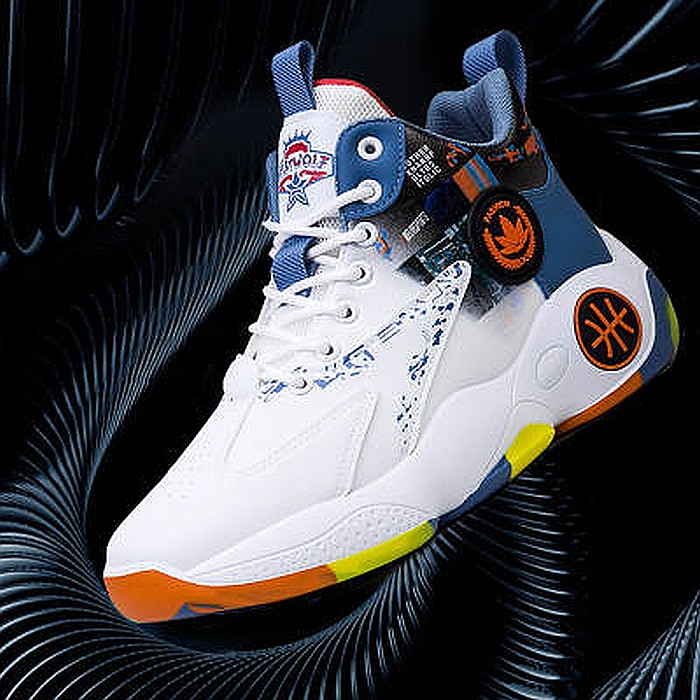 Pantofi sport pentru baschet MBrands, alb cu albastru [4]