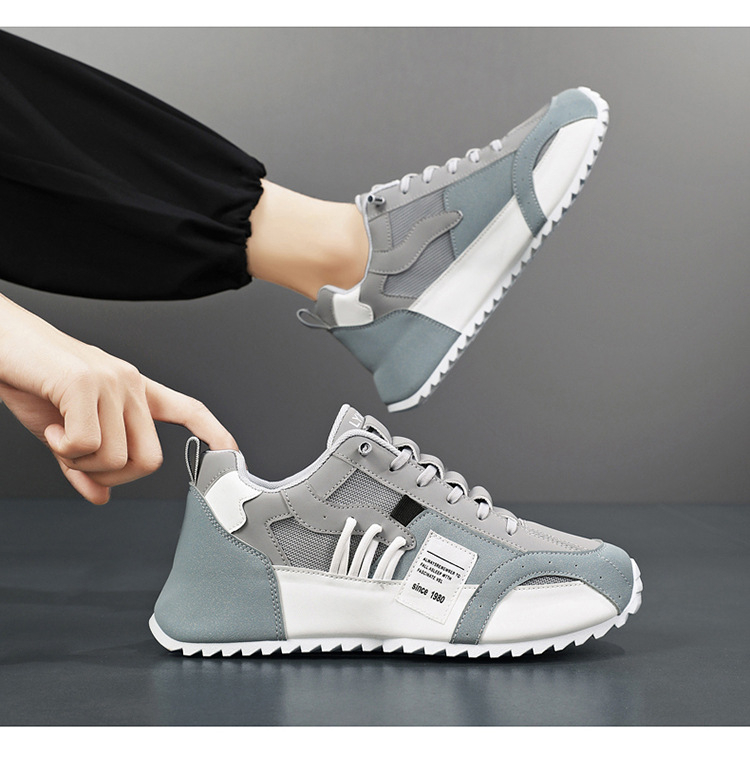 Pantofi sport, sneakers MBrands din piele sintetica, sireturi elastice [3]