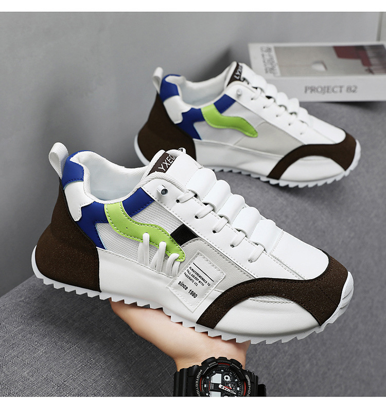 Pantofi sport, sneakers MBrands din piele sintetica, sireturi elastice [2]