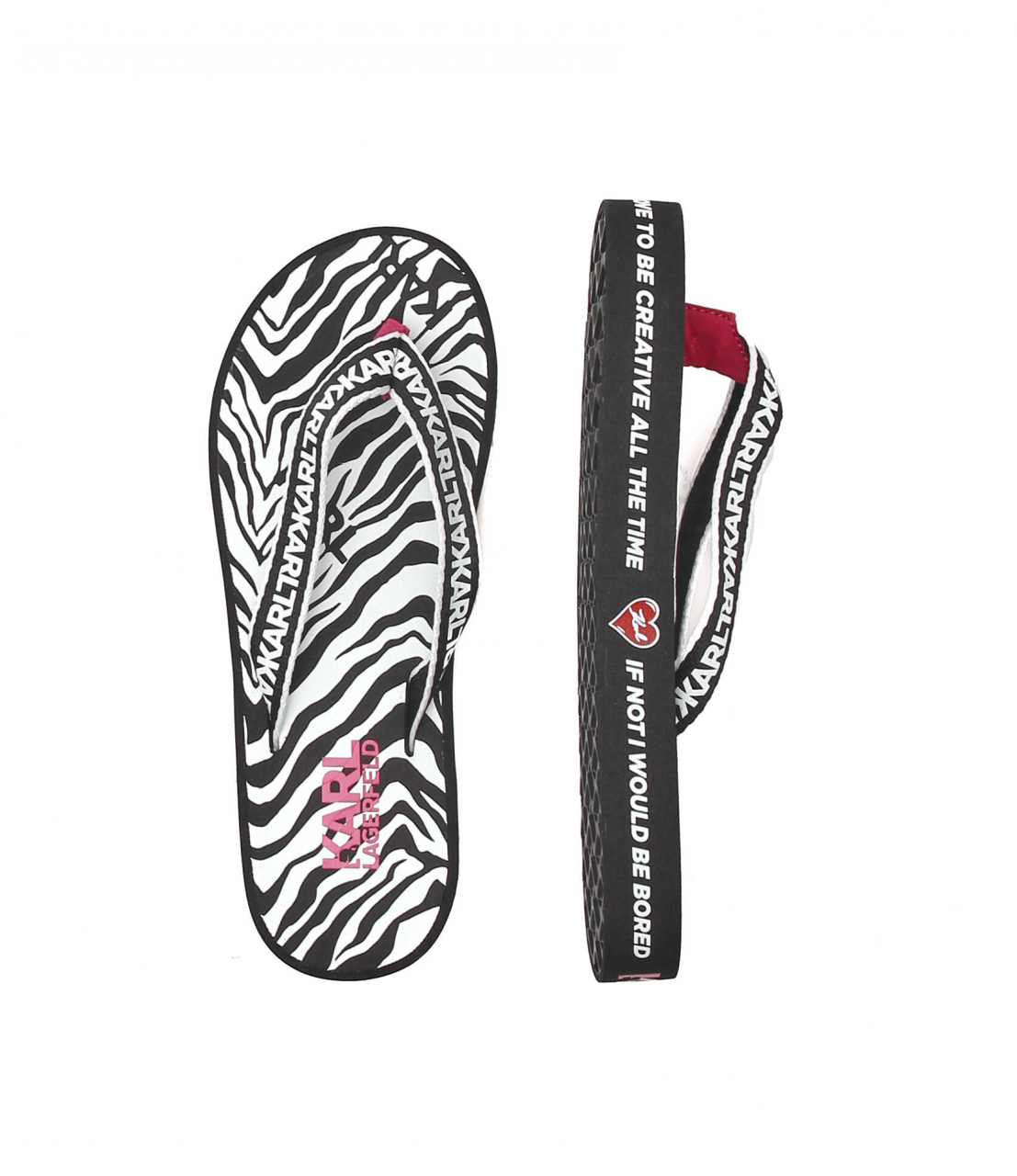 Slapi , papuci Karl Lagerfeld KOSTA Karnimal zebra [3]