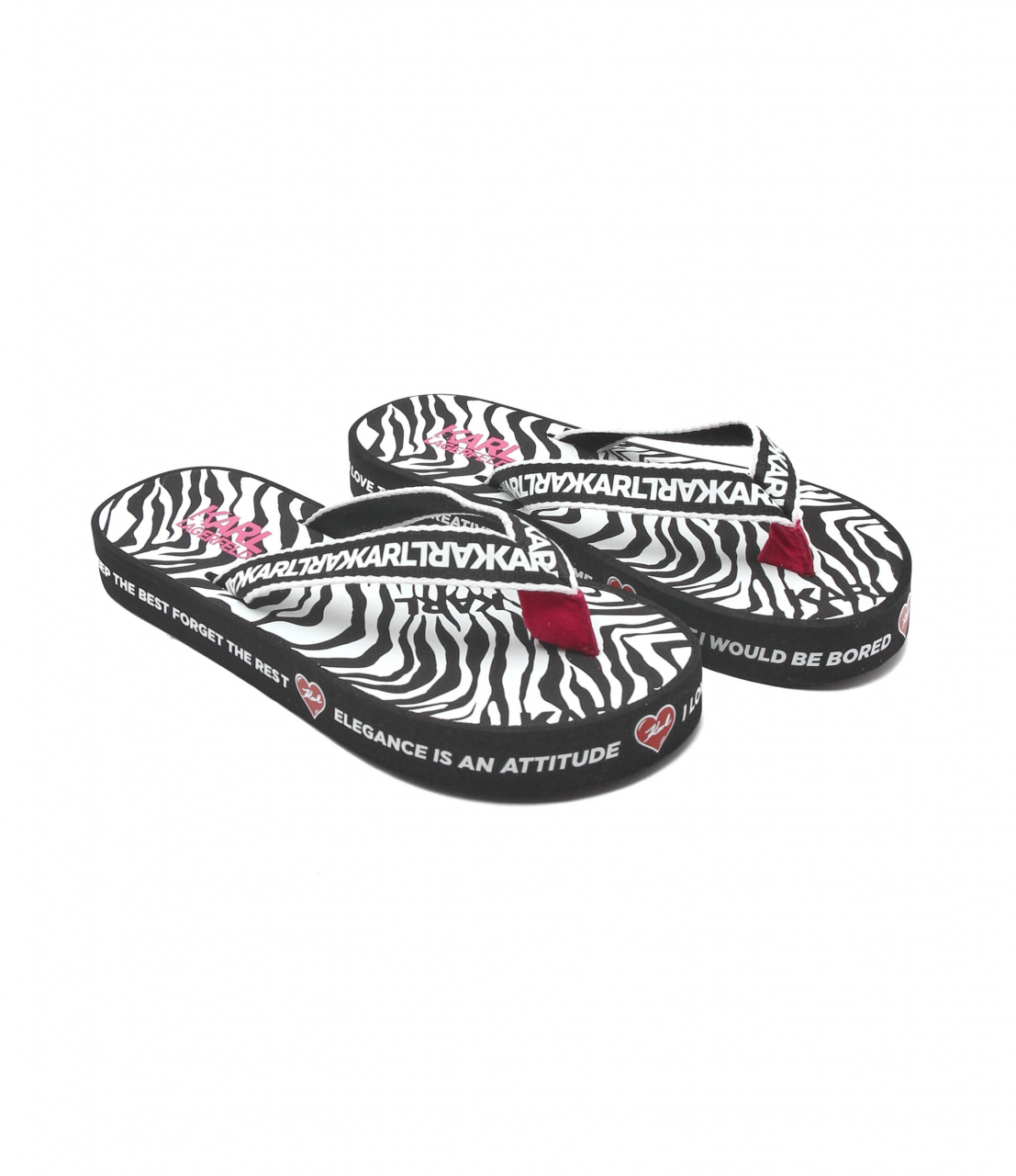 Slapi , papuci Karl Lagerfeld KOSTA Karnimal zebra [2]