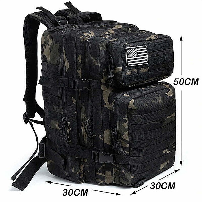 Rucsac army MBrands, Laptop de 17.3 ,impermeabil, steag USA, 50L [5]