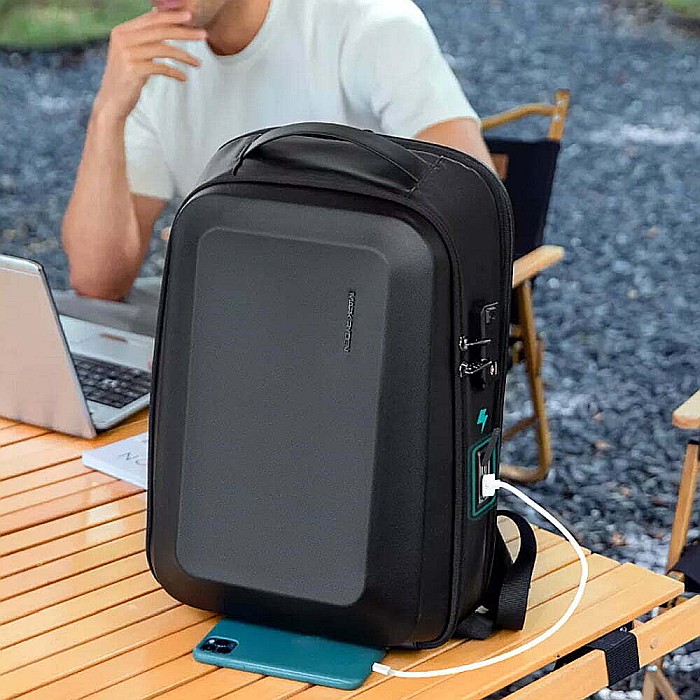 Rucsac barbati Mark Ryden , impermeabil , compartiment laptop 15.6 , portofel cadou, lacat TSA [7]