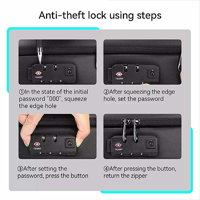 Rucsac barbati Mark Ryden , impermeabil , compartiment laptop 15.6 , portofel cadou, lacat TSA [6]