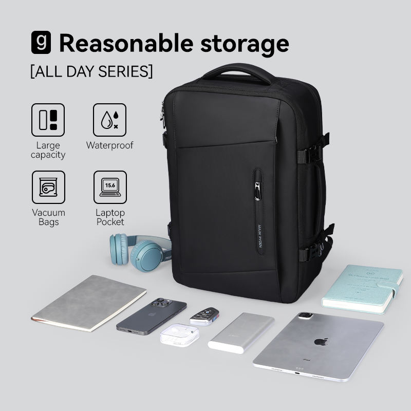 Rucsac barbati Mark Ryden MR9299YKK_QM, vacuum. laptop sub 15.6, rezistent la apa, 46x30x16 [6]