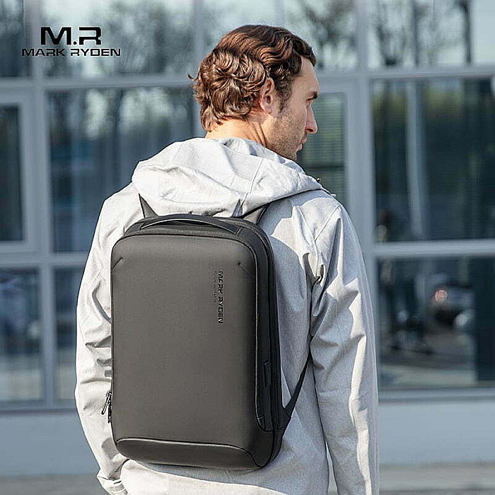 Rucsac barbati Mark Ryden Smart , Laptop de 15.6, full impermeabil, USB si micro USB, slim [2]