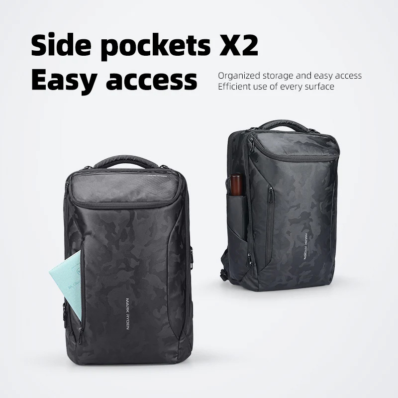 Rucsac barbati Mark Ryden Smart , Laptop de 17.3, rezist la apa, port USB, 32L, 50 x 30 x 20 cm, camuflaj [3]