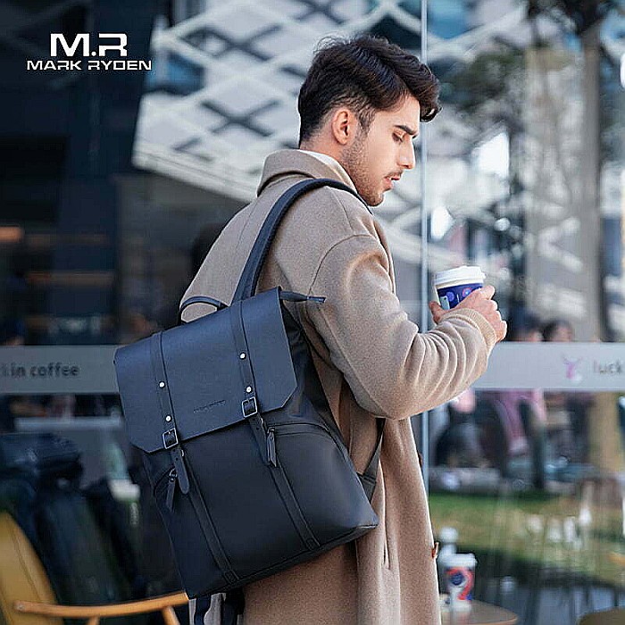 Rucsac barbati Mark Ryden vintage, impermeabil, laptop de 15 inch [4]