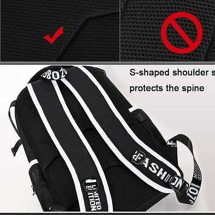 Rucsac, ghiozdan MBrands waterproof, cu design astronaut fosforescent, penar, breloc, lacat [4]