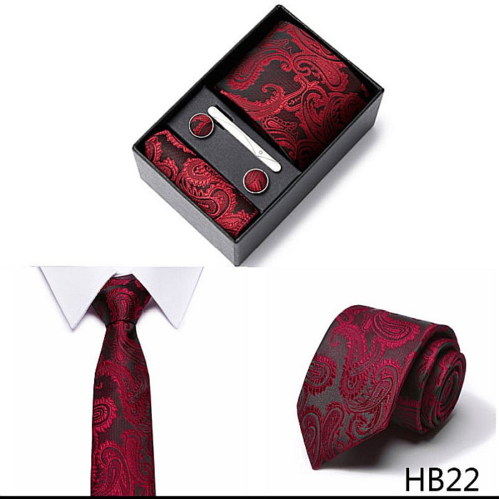 Set elegant MBrands de cravata + batista + ac +butoni din matase naturala 100% [3]