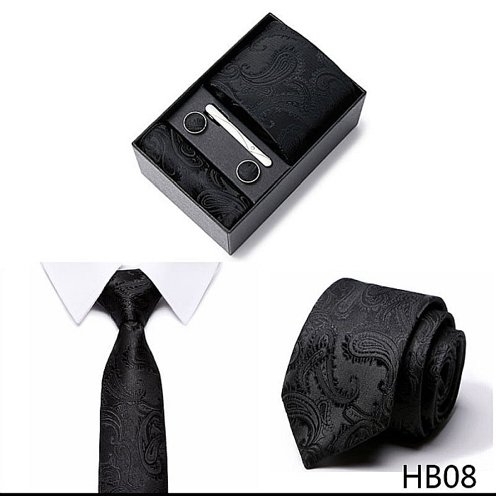 Set elegant MBrands de cravata + batista + ac +butoni din matase naturala 100% [5]