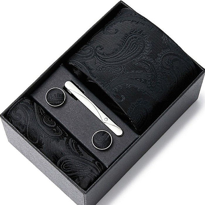 Set elegant MBrands de cravata + batista + ac +butoni din matase naturala 100% [6]