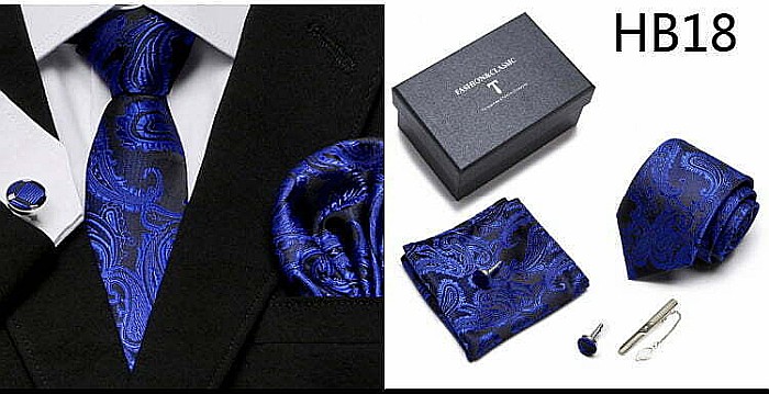 Set elegant MBrands de cravata + batista + ac +butoni din matase naturala 100% [7]