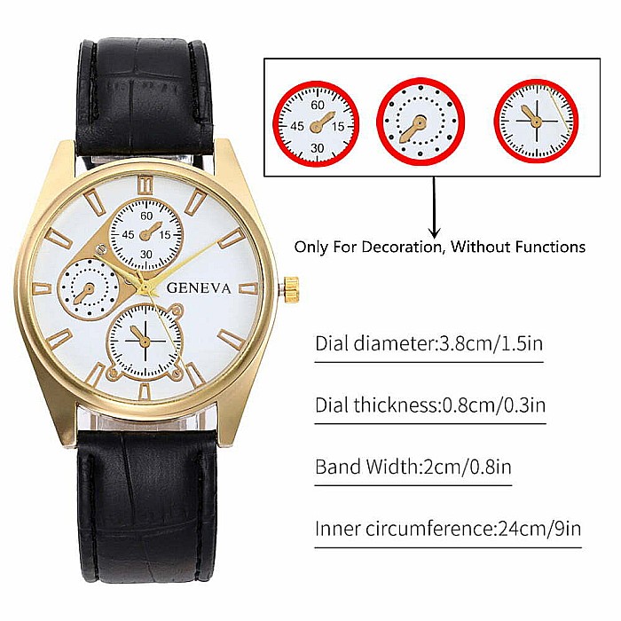 Set MBrands ceas cu bratari, barbati, curea din piele sintetica [2]