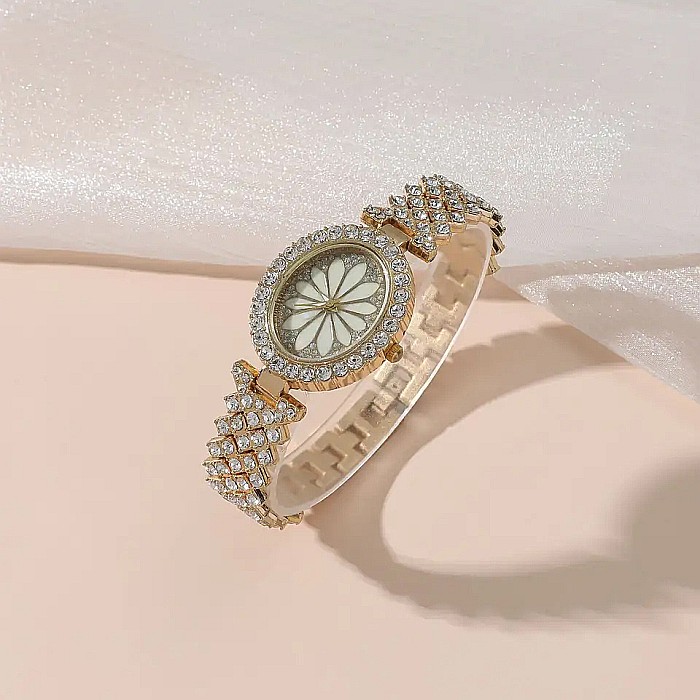 Set MBrands de dama cu ceas. bratara, cercei, colier forma inima, roz gold [3]