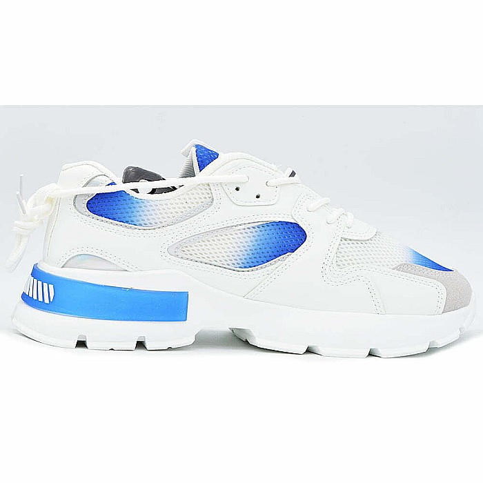 Sneakers Barbati Mbrands cu talpa flexibila, alb cu albastru [2]