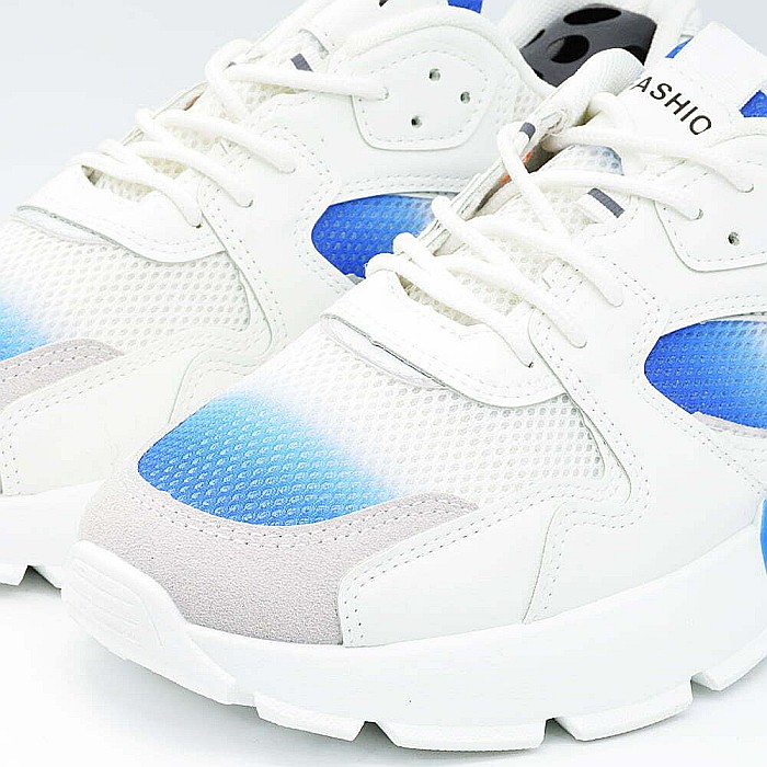 Sneakers Barbati Mbrands cu talpa flexibila, alb cu albastru [6]