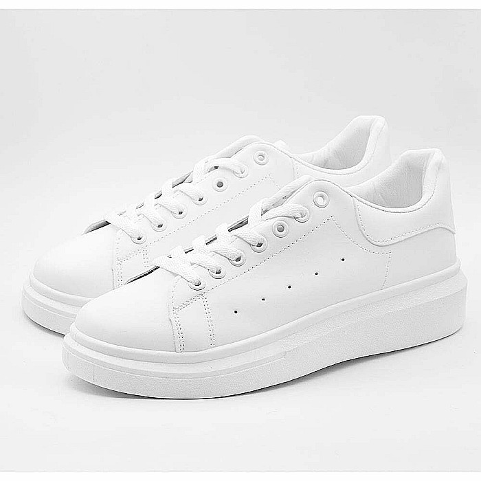 Sneakers Barbati MBrands cu talpa flexibila, din piele ecologica, alb A88-3 [3]