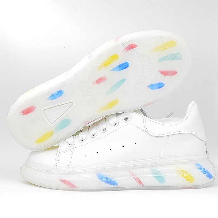 Sneakers Barbati MBrands cu talpa flexibila, din piele ecologica, alb MKB01 [3]