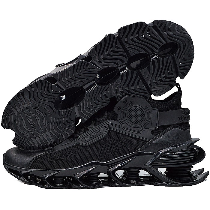 Sneakers Barbati MBrands cu talpa flexibila, fake arcuri, negru DM10 [5]