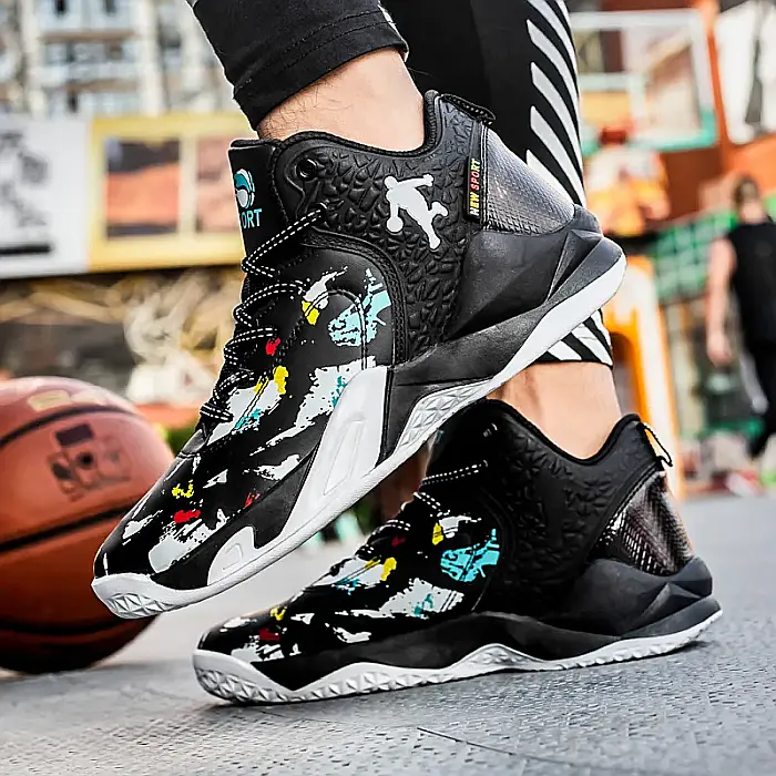 Sneakers Barbati Mbrands cu talpa flexibila hi tops, de baschet, masura 43 [3]