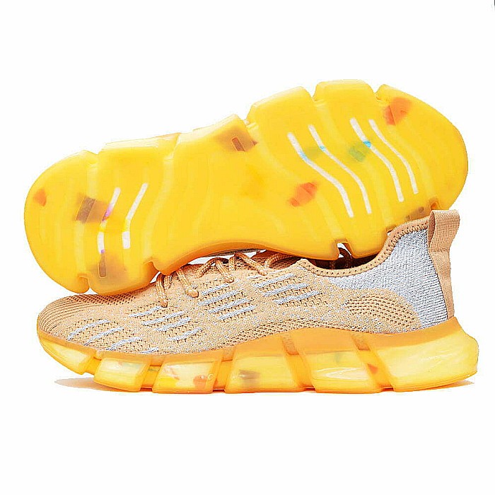 Sneakers Barbati MBrands cu talpa flexibila, maro cu galben 2025 [3]