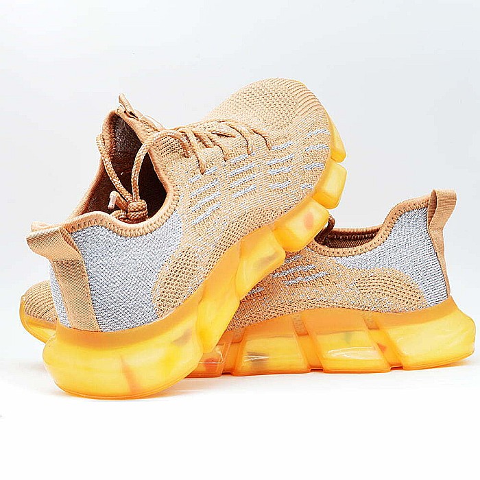 Sneakers Barbati MBrands cu talpa flexibila, maro cu galben 2025 [4]