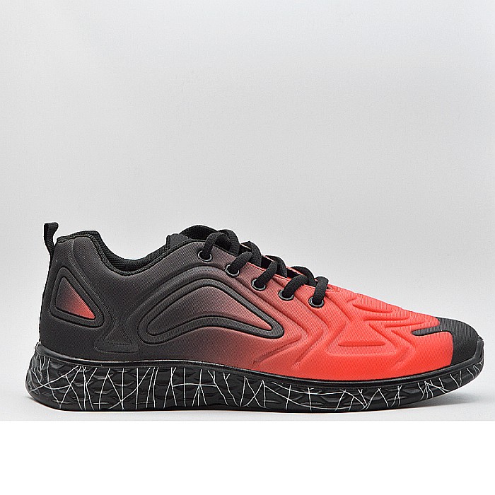 Sneakers Barbati MBrands cu talpa flexibila, material textil, rosu cu negru [3]