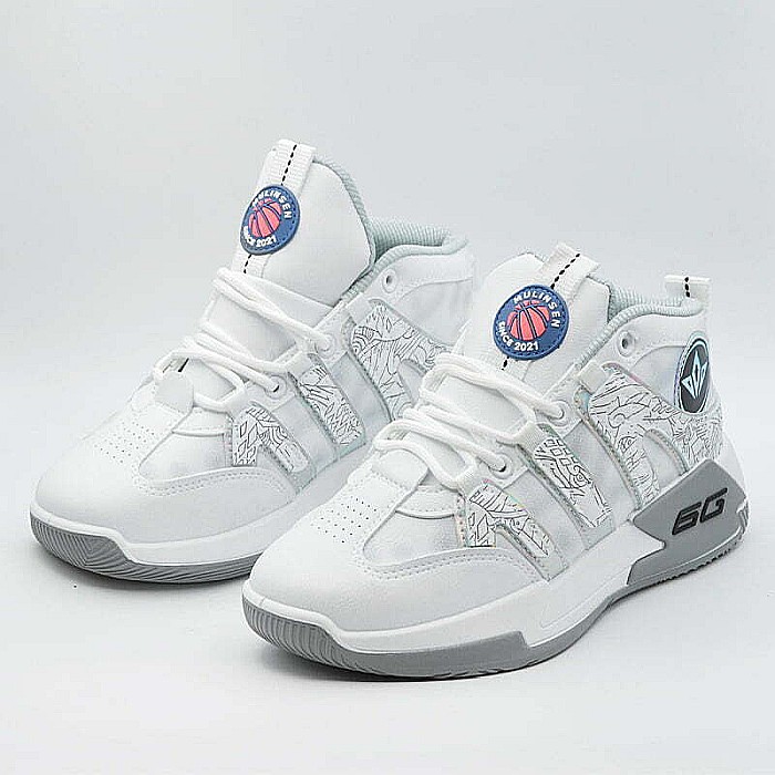 Sneakers baschet Mbrands Hi Tops AIA cu talpa flexibila, culoare alb [3]