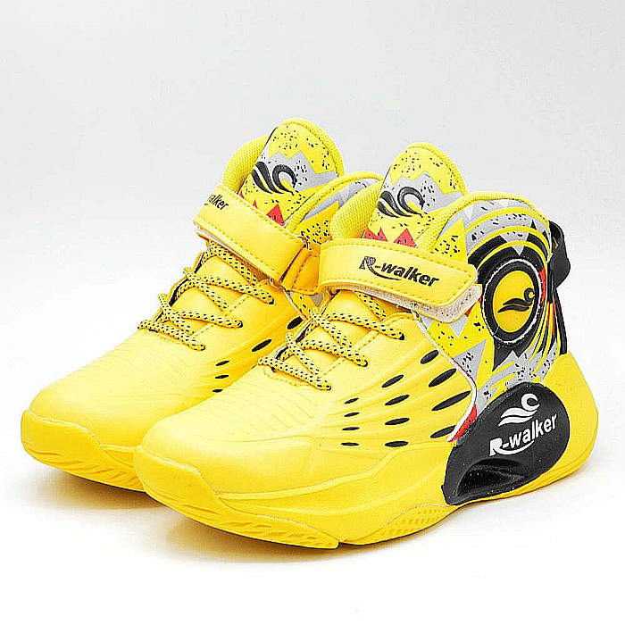 Sneakers Copii Mbrands Hi Tops cu talpa flexibila, culoare galben [5]