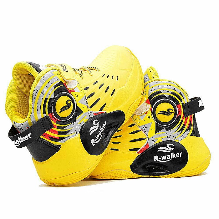 Sneakers Copii Mbrands Hi Tops cu talpa flexibila, culoare galben [3]