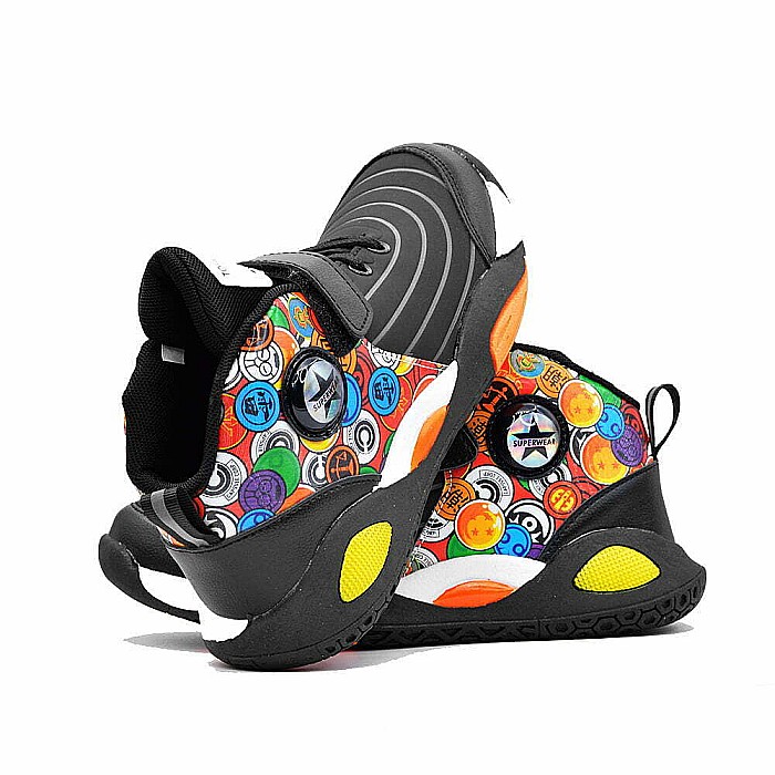 Sneakers Copii Mbrands Hi Tops cu talpa flexibila, culoare negru [2]