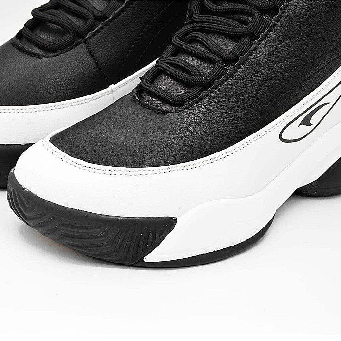 Sneakers Copii Mbrands Hi Tops cu talpa flexibila, culoare negru alb [5]