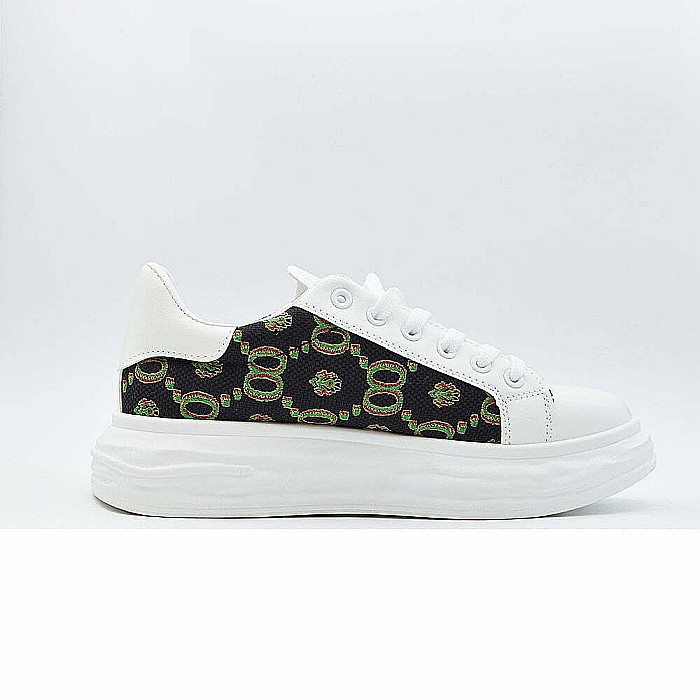 Sneakers Dama MBrands cu talpa flexibila, albi, cu model R-668 [2]