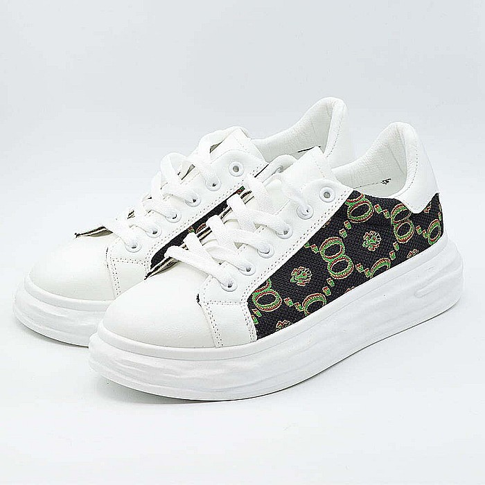 Sneakers Dama MBrands cu talpa flexibila, albi, cu model R-668 [3]