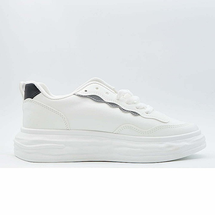 Sneakers Dama MBrands cu talpa flexibila, albi, urechi pisica R667 [2]