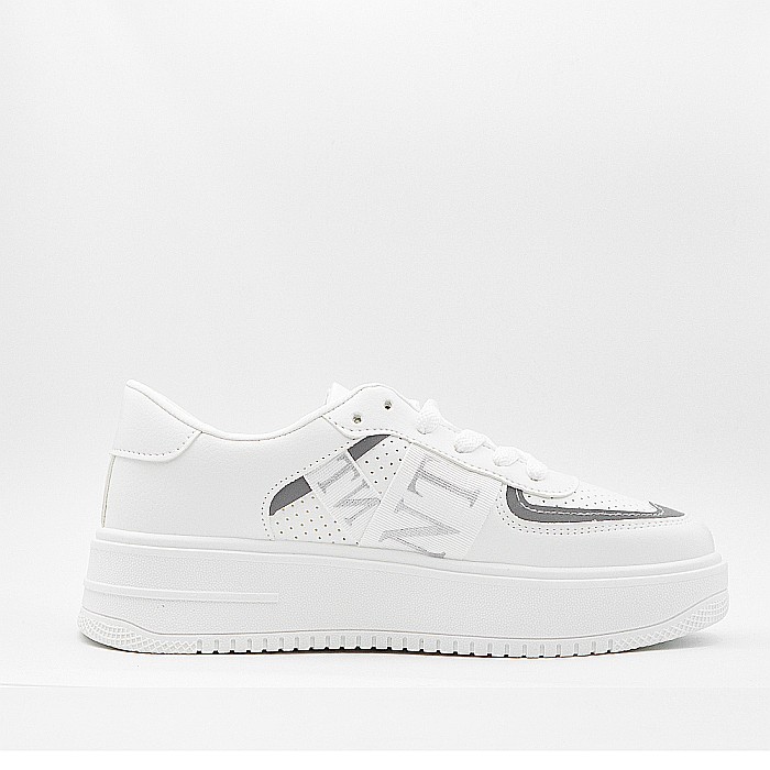 Sneakers Dama MBrands cu talpa flexibila, din piele ecologica, alb 20D82 [2]