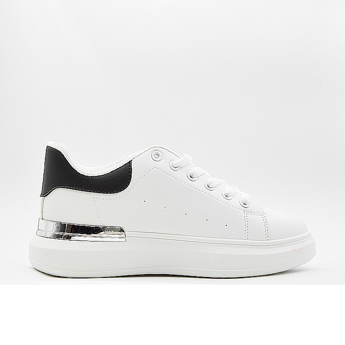 Sneakers Dama MBrands cu talpa flexibila, din piele ecologica, alb H03 [2]