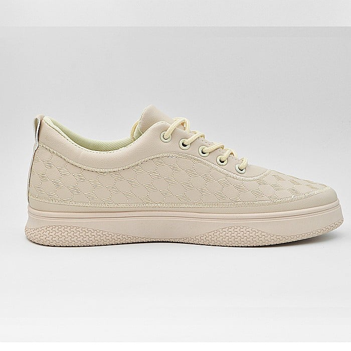 Sneakers Dama MBrands cu talpa flexibila, din piele ecologica, beige [2]