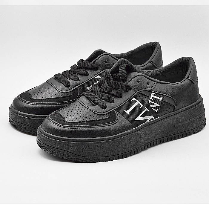 Sneakers Dama MBrands cu talpa flexibila, din piele ecologica, negru 20D82 [3]